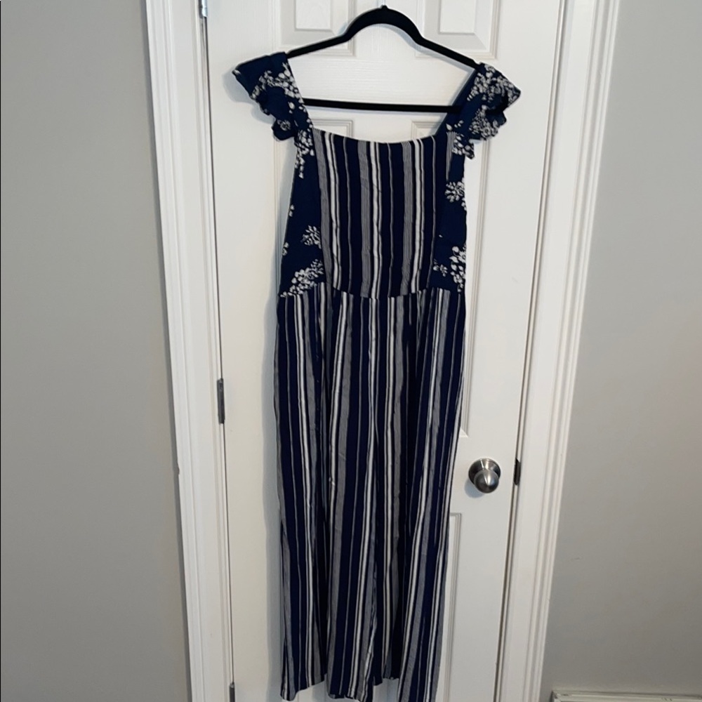 Navy and White Striped Jumper